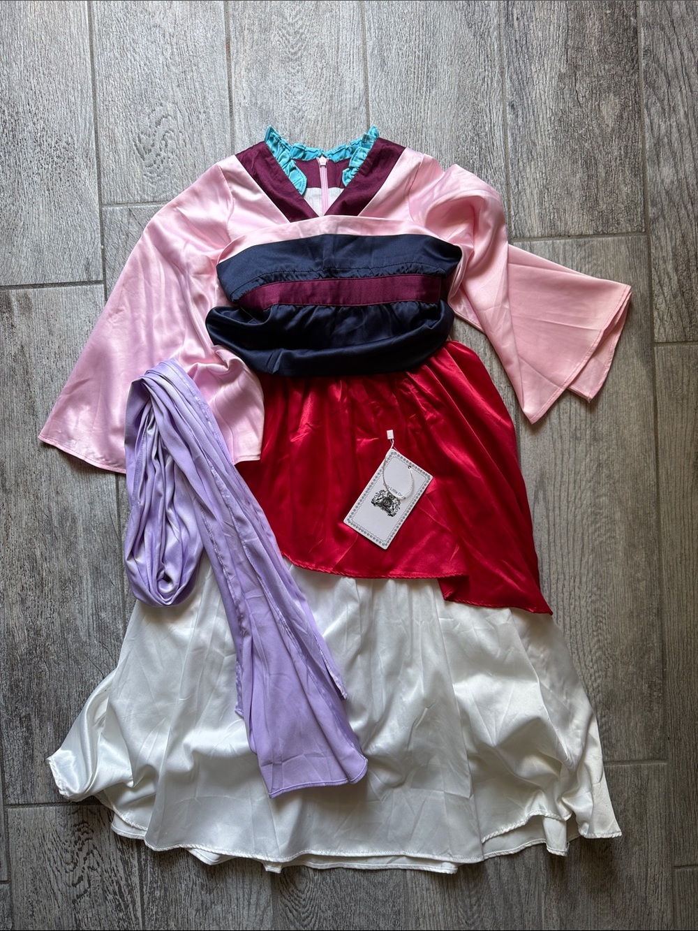 GUC Only Little Once -Disney’s Mulan Satin Layered Dress with Lilac Sash
